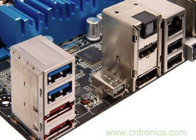 在高檔、新穎的主板，已經(jīng)開始搭載Thunderbolt高速傳輸接口