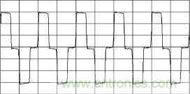 變壓器原邊電壓波形100V/Div 20μs/Div