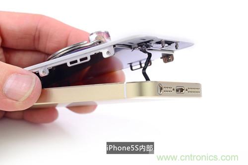 土豪金iPhone 5S拆解：內部結構升級，維修難度增加