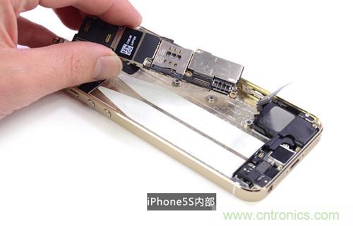 土豪金iPhone 5S拆解：內部結構升級，維修難度增加