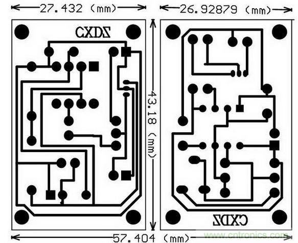 電路的PCB布線如下: