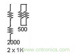 兩個電阻,兩種組合。這個很簡單。