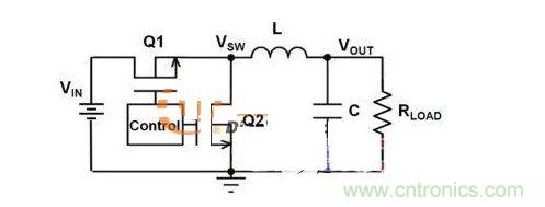 同步降壓轉換器電路圖。