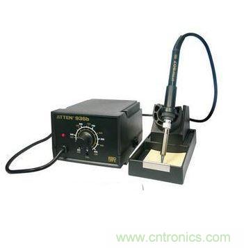 【導(dǎo)讀】電烙鐵作為電子工程師最常用的焊接工具,用好電烙鐵將會(huì)為我們的工作節(jié)省不少的時(shí)間。本文將通過(guò)準(zhǔn)備工作、焊前處理、焊接技術(shù)對(duì)電烙鐵的使用進(jìn)行詳細(xì)說(shuō)明,當(dāng)然還有非常關(guān)鍵的焊接技巧。 一、準(zhǔn)備工作 1.新烙鐵使用前,應(yīng)用細(xì)砂紙將烙鐵頭打光亮,通電燒熱,蘸上松香后用烙鐵頭刃面接觸焊錫絲,使烙鐵頭上均勻地鍍上一層錫。這樣做,可以便于焊接和防止烙鐵頭表面氧化。舊的烙鐵頭如嚴(yán)重氧化而發(fā)黑,可用鋼挫挫去表層氧化物,使其露出金屬光澤后,重新鍍錫,才能使用。 1 電烙鐵要用220V交流電源,使用時(shí)要特別注意安全。應(yīng)認(rèn)真做到以下幾點(diǎn): 電烙鐵插頭最好使用三極插頭。要使外殼妥善接地。 使用前,應(yīng)認(rèn)真檢查電源插頭、電源線有無(wú)損壞。并檢查烙鐵頭是否松動(dòng)。 電烙鐵使用中,不能用力敲擊。要防止跌落。烙鐵頭上焊錫過(guò)多時(shí),可用布擦掉。不可亂甩,以防燙傷他人。 焊接過(guò)程中,烙鐵不能到處亂放。不焊時(shí),應(yīng)放在烙鐵架上。注意電源線不可搭在烙鐵頭上,以防燙壞絕緣層而發(fā)生事故。 使用結(jié)束后,應(yīng)及時(shí)切斷電源,拔下電源插頭。冷卻后,再將電烙鐵收回工具箱。 2、焊錫和助焊劑 焊接時(shí),還需要焊錫和助焊劑。 (1)焊錫:焊接電子元件,一般采用有松香芯的焊錫絲。這種焊錫絲,熔點(diǎn)較低,而且內(nèi)含松香助焊劑,使用極為方便。 (2)助焊劑:常用的助焊劑是松香或松香水(將松香溶于酒精中)。使用助焊劑,可以幫助清除金屬表面的氧化物,利于焊接,又可保護(hù)烙鐵頭。焊接較大元件或?qū)Ь€時(shí),也可采用焊錫膏。但它有一定腐蝕性,焊接后應(yīng)及時(shí)清除殘留物。 3、輔助工具 為了方便焊接操作常采用尖嘴鉗、偏口鉗、鑷子和小刀等做為輔助工具。應(yīng)學(xué)會(huì)正確使用這些工具。 尖嘴鉗 偏口鉗 鑷子 小刀 二、焊前處理 焊接前,應(yīng)對(duì)元件引腳或電路板的焊接部位進(jìn)行焊前處理。 1、清除焊接部位的氧化層 可用斷鋸條制成小刀。刮去金屬引線表面的氧化層,使引腳露出金屬光澤。 印刷電路板可用細(xì)紗紙將銅箔打光后,涂上一層松香酒精溶液。 2、元件鍍錫 在刮凈的引線上鍍錫。可將引線蘸一下松香酒精溶液后,將帶錫的熱烙鐵頭壓在引線上,并轉(zhuǎn)動(dòng)引線。即可使引線均勻地鍍上一層很薄的錫層。導(dǎo)線焊接前,應(yīng)將絕緣外皮剝?nèi)ィ俳?jīng)過(guò)上面兩項(xiàng)處理,才能正式焊接。若是多股金屬絲的導(dǎo)線,打光后應(yīng)先擰在一起,然后再鍍錫。 刮去氧化層 均勻鍍上一層錫 三、焊接技術(shù) 做好焊前處理之后,就可正式進(jìn)行焊接。 1、焊接方法。 焊接 檢查 剪短 (1)右手持電烙鐵。左手用尖嘴鉗或鑷子夾持元件或?qū)Ь€。焊接前,電烙鐵要充分預(yù)熱。烙鐵頭刃面上要吃錫,即帶上一定量焊錫。 (2)將烙鐵頭刃面緊貼在焊點(diǎn)處。電烙鐵與水平面大約成60℃角。以便于熔化的錫從烙鐵頭上流到焊點(diǎn)上。烙鐵頭在焊點(diǎn)處停留的時(shí)間控制在2~3秒鐘。 (3)抬開(kāi)烙鐵頭。左手仍持元件不動(dòng)。待焊點(diǎn)處的錫冷卻凝固后,才可松開(kāi)左手。 (4)用鑷子轉(zhuǎn)動(dòng)引線,確認(rèn)不松動(dòng),然后可用偏口鉗剪去多余的引線。 2、焊接質(zhì)量 焊接時(shí),要保證每個(gè)焊點(diǎn)焊接牢固、接觸良好。要保證焊接質(zhì)量。 良好的焊點(diǎn)應(yīng)是錫點(diǎn)光亮,圓滑而無(wú)毛刺,錫量適中。錫和被焊物融合牢固。不應(yīng)有虛焊和假焊。 虛焊是焊點(diǎn)處只有少量錫焊住,造成接觸不良,時(shí)通時(shí)斷。假焊是指表面上好像焊住了,但實(shí)際上并沒(méi)有焊上,有時(shí)用手一拔,引線就可以從焊點(diǎn)中拔出。這兩種情況將給電子制作的調(diào)試和檢修帶來(lái)極大的困難。只有經(jīng)過(guò)大量的、認(rèn)真的焊接實(shí)踐,才能避免這兩種情況。 焊接電路板時(shí),一定要控制好時(shí)間。太長(zhǎng),電路板將被燒焦,或造成銅箔脫落。從電路板上拆卸元件時(shí),可將電烙鐵頭貼在焊點(diǎn)上,待焊點(diǎn)上的錫熔化后,將元件拔出。 焊接時(shí)候助焊劑(松香和焊油)是關(guān)鍵,新鮮的松香和無(wú)腐蝕性的焊油可以幫助你很好的完成焊接,而且可以讓表面光潔漂亮,使用的時(shí)候可以多用點(diǎn)助焊劑 焊接技巧也是關(guān)鍵 在維修制作過(guò)程中,焊接工作是必不可少的。它不但要求將元件固定在電路板上,而且要求焊點(diǎn)必須牢固、圓滑,所以焊接技術(shù)的好壞直接影響到電子制作的成功與否,因此焊接技術(shù)是每一個(gè)電子制作愛(ài)好者必須掌握的基本功,現(xiàn)在將焊接的要點(diǎn)介紹一下: 1. 電烙鐵的選擇 電烙鐵的功率應(yīng)由焊接點(diǎn)的大小決定,焊點(diǎn)的面積大,焊點(diǎn)的散熱速度也快,所以選用的電烙鐵功率也應(yīng)該大些。一般電烙鐵的功率有20W 25W 30W 35W 50W 等等。選用30W左右的功率比較合適。 電烙鐵經(jīng)過(guò)長(zhǎng)時(shí)間使用后,烙鐵頭部會(huì)生成一層氧化物,這時(shí)它就不容易吃錫,這時(shí)可以用銼刀銼掉氧化層,將烙鐵通電后等烙鐵頭部微熱時(shí)插入松香,涂上焊錫即可繼續(xù)使用,新買(mǎi)來(lái)的電烙鐵也必須先上錫然后才能使用。 2. 焊錫和助焊劑 選用低熔點(diǎn)的焊錫絲和沒(méi)有腐蝕性的助焊劑,比如松香,不宜采用工業(yè)焊錫和有腐蝕性的酸性焊油,最好采用含有松香的焊錫絲,使用起來(lái)非常方便。 3. 焊接方法 元件必須清潔和鍍錫,電子元件在保存中,由于空氣氧化的作用,元件引腳上附有一層氧化膜,同時(shí)還有其它污垢,焊接前可用小刀刮掉氧化膜,并且立即涂上一層焊錫(俗稱搪錫),然后再進(jìn)行焊接。經(jīng)過(guò)上述處理后元件容易焊牢,不容易出現(xiàn)虛焊現(xiàn)象。 焊接的溫度和焊接的時(shí)間 焊接時(shí)應(yīng)使電烙鐵的溫度高于焊錫的溫度,但也不能太高,以烙鐵頭接觸松香剛剛冒煙為好。焊接時(shí)間太短,焊點(diǎn)的溫度過(guò)低,焊點(diǎn)融化不充分,焊點(diǎn)粗糙容易造成虛焊,反之焊接時(shí)間過(guò)長(zhǎng),焊錫容易流淌,并且容易使元件過(guò)熱損壞元件。 焊接點(diǎn)的上錫數(shù)量 焊接點(diǎn)上的焊錫數(shù)量不能太少,太少了焊接不牢,機(jī)械強(qiáng)度也太差。而太多容易造成外觀一大堆而內(nèi)部未接通。焊錫應(yīng)該剛好將焊接點(diǎn)上的元件引腳全部浸沒(méi),輪廓隱約可見(jiàn)為好。 注意烙鐵和焊接點(diǎn)的位置 初學(xué)者在焊接時(shí),一般將電烙鐵在焊接處來(lái)回移動(dòng)或者用力擠壓,這種方法是錯(cuò)誤的。正確的方法是用電烙鐵的搪錫面去接觸焊接點(diǎn),這樣傳熱面積大,焊接速度快。 4.焊接后的檢查 焊接結(jié)束后必須檢查有無(wú)漏焊、虛焊以及由于焊錫流淌造成的元件短路。虛焊較難發(fā)現(xiàn),可用鑷子夾住元件引腳輕輕拉動(dòng),如發(fā)現(xiàn)搖動(dòng)應(yīng)立即補(bǔ)焊 電烙鐵的基本使用方法之二: 電烙鐵是電子焊接中最常用的工具,作用是將電能轉(zhuǎn)換成熱能對(duì)焊接點(diǎn)部位進(jìn)行加熱焊接,其是否成功很大一部分是看對(duì)它的操控怎么樣了,因此某種角度上來(lái)說(shuō)電烙鐵的使用依靠的是一種手法感覺(jué)。 一般來(lái)說(shuō),電烙鐵的功率越大,熱量越大,烙鐵頭的溫度也就越高。一般的晶體管、集成電路電子元器件焊接選用20W的內(nèi)熱式電烙鐵足夠了,功率過(guò)大容易燒壞元件,因?yàn)槎O管、三極管結(jié)點(diǎn)溫度超過(guò) 200℃就會(huì)燒壞。但以搭棚焊為主的膽機(jī)制作中,電烙鐵功率要大些,可在35W-45W中選擇,甚至可以更大。 值得注意的是,線路焊接時(shí),時(shí)間不能太長(zhǎng)也不能太短,時(shí)間過(guò)長(zhǎng)也容易損壞,而時(shí)間太短焊錫則不能充分融化,造成焊點(diǎn)不光滑不牢固,還可能產(chǎn)生虛焊,一般來(lái)說(shuō)最恰當(dāng)?shù)臅r(shí)間必須在1.5s~4s內(nèi)完成。 焊錫是一種易熔金屬,最常用的一般是焊錫絲。焊錫的作用是使元件引腳與印刷電路板的連接點(diǎn)連接在一起,焊錫的選擇對(duì)焊接質(zhì)量有很大的影響。現(xiàn)在最常用的一般是含松香焊錫絲,但細(xì)分起來(lái)也頗有講究,其中真正不摻水份的含銀焊錫絲當(dāng)然是上等品了。 另外值得一提的是吸錫器,其對(duì)于新手來(lái)說(shuō)十分實(shí)用,初次使用電烙鐵總是容易將焊錫弄得到處都是,吸錫器則可以幫你把電路板上多余的焊錫處理掉。另外,吸錫器在拆除多腳集成電路器件時(shí)十分奏效有用,它能將焊點(diǎn)全部吸掉,而對(duì)于能熟練使用烙鐵的人來(lái)說(shuō)就完全沒(méi)有必要了,用烙鐵完全可以代替其功能,將焊點(diǎn)熔掉就可以很容易的將元件取出。 焊接前,應(yīng)對(duì)元件引腳或電路板的焊接部位進(jìn)行焊前處理。 清除焊接部位的氧化層----可用斷鋸條制成小刀,刮去金屬引線表面的氧化層,使引腳露出金屬光澤。印刷電路板可用細(xì)紗紙將銅箔打光后,涂上一層松香酒精溶液。 元件鍍錫----在刮凈的引線上鍍錫。可將引線蘸一下松香酒精溶液后,將帶錫的熱烙鐵頭壓在引線上,并轉(zhuǎn)動(dòng)引線。即可使引線均勻地鍍上一層很薄的錫層。導(dǎo)線焊接前,應(yīng)將絕緣外皮剝?nèi)ィ俳?jīng)過(guò)上面兩項(xiàng)處理,才能正式焊接。若是多股金屬絲的導(dǎo)線,打光后應(yīng)先擰在一起,然后再鍍錫。 做好焊前處理之后,就可正式進(jìn)行焊接∶ (1)右手持電烙鐵。左手用尖嘴鉗或鑷子夾持元件或?qū)Ь€。焊接前,電烙鐵要充分預(yù)熱。烙鐵頭刃面上要吃錫,即帶上一定量焊錫。 (2)將烙鐵頭刃面緊貼在焊點(diǎn)處。電烙鐵與水平面大約成60℃角。以便于熔化的錫從烙鐵頭上流到焊點(diǎn)上。烙鐵頭在焊點(diǎn)處停留的時(shí)間控制在2~3秒鐘。 (3)抬開(kāi)烙鐵頭。左手仍持元件不動(dòng)。待焊點(diǎn)處的錫冷卻凝固后,才可松開(kāi)左手。 (4)用鑷子轉(zhuǎn)動(dòng)引線,確認(rèn)不松動(dòng),然后可用偏口鉗剪去多余的引線。 焊接質(zhì)量-----焊接時(shí),要保證每個(gè)焊點(diǎn)焊接牢固、接觸良好。要保證焊接質(zhì)量,其典型特征是錫點(diǎn)光亮,圓滑而無(wú)毛刺,錫量適中。錫和被焊物融合牢固,不應(yīng)有虛焊和假焊。 虛焊是焊點(diǎn)處只有少量錫焊住,造成接觸不良,時(shí)通時(shí)斷。假焊是指表面上好像焊住了,但實(shí)際上并沒(méi)有焊上,有時(shí)用手一拔,引線就可以從焊點(diǎn)中拔出。 焊接電路板時(shí),一定要控制好時(shí)間。太長(zhǎng),電路板將被燒焦,或造成銅箔脫落。從電路板上拆卸元件時(shí),可將電烙鐵頭貼在焊點(diǎn)上,待焊點(diǎn)上的錫熔化后,將元件拔出。 如何拆換元件------其實(shí)拆換元件再簡(jiǎn)單不過(guò)了,用吸焊器很容易就能完成,將元件管腳上的焊錫全部吸掉,這里告訴大家一個(gè)小訣竅,現(xiàn)在的電路板大多做工精細(xì),焊錫使用很少,很難熔掉,那么我們可以加點(diǎn)焊錫在管腳上再去利用吸焊器就容易多了。 另一個(gè)方法就是前面提到的,直接使用電烙鐵熔掉焊錫,但這樣就存在不小的危險(xiǎn)性,既要小心焊點(diǎn)沒(méi)完全被熔掉,又怕接觸的太久燒壞元件。常用的方法是在加溫的時(shí)候就用鑷子夾住元件外拉,當(dāng)溫度達(dá)到時(shí),元件就會(huì)被拉出,但切記不要太用力了,否則管腳斷在焊錫中就麻煩了。 當(dāng)然,為保險(xiǎn)起見(jiàn),兩種方法結(jié)合起來(lái)使用是再好不過(guò)了,因?yàn)橛袝r(shí)由于元件插孔太小,吸焊很難被吸干凈,此時(shí)撤走吸焊器就會(huì)粘住,故可以用電烙鐵加熱取掉。 焊接其實(shí)并沒(méi)那么可怕,或許對(duì)新手來(lái)說(shuō),初試比較難以掌握,然而練得多也就自然熟練了。總之,對(duì)于喜愛(ài)動(dòng)手的發(fā)燒友來(lái)說(shuō),只要你多多實(shí)踐那么掌握其中的竅門(mén)是早晚的事。