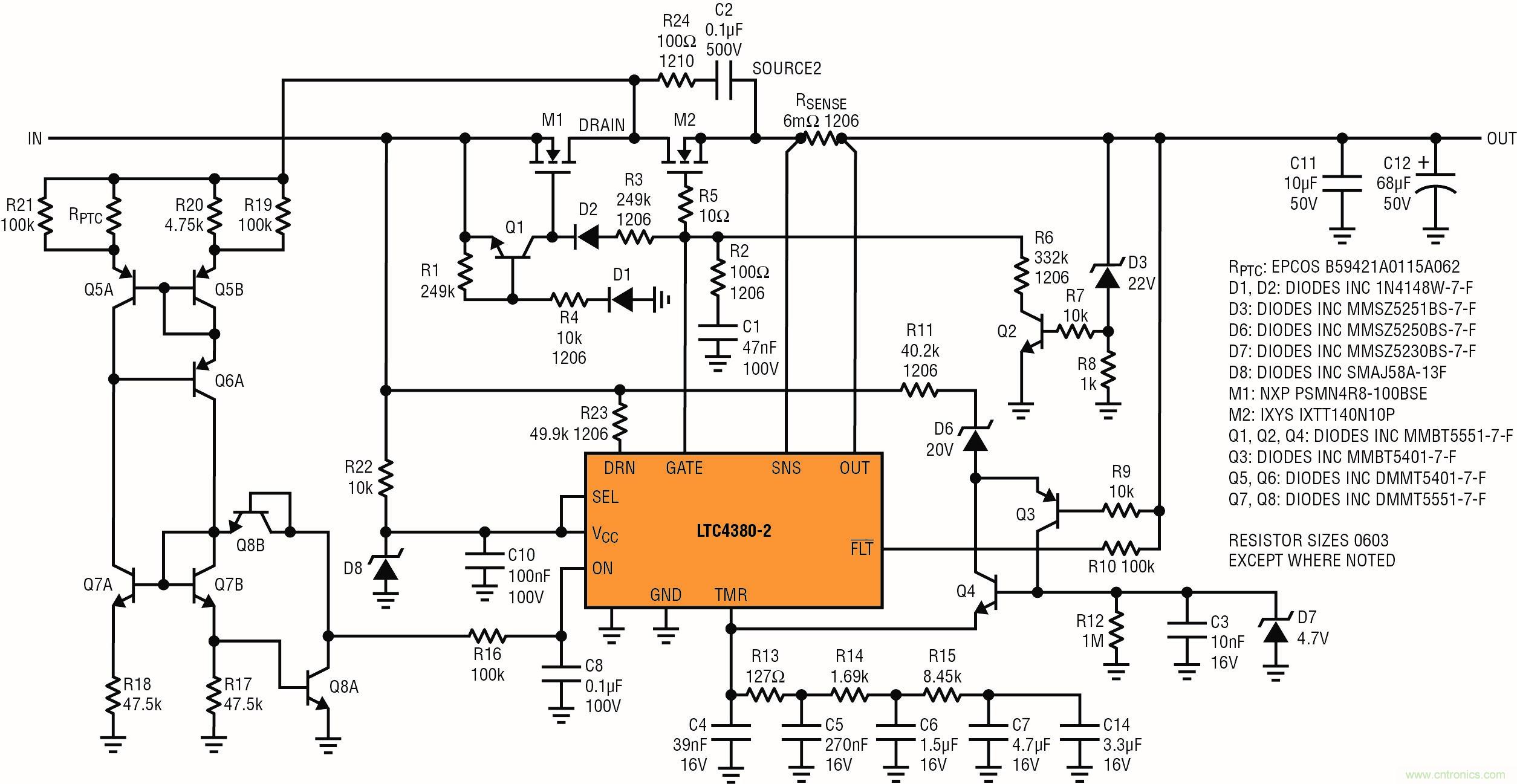 低靜態(tài)電流浪涌抑制器:提供堅固的汽車電源保護(hù)