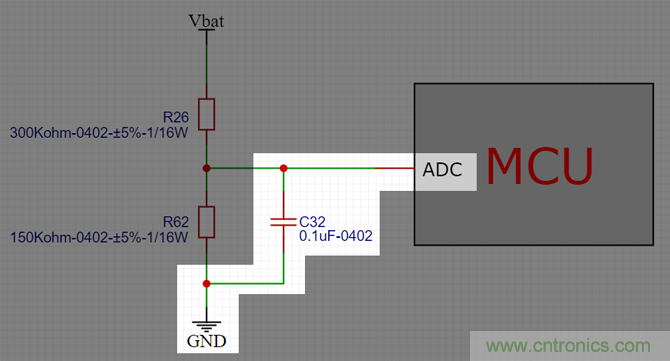 電池電壓偵測電路“踩坑”:分壓電阻的精度竟然是5%,不是1% 電池電壓偵測電路“踩坑”:分壓電阻的精度竟然是5%,不是1%