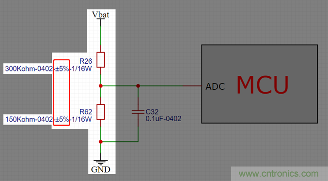 電池電壓偵測電路“踩坑”:分壓電阻的精度竟然是5%,不是1% 電池電壓偵測電路“踩坑”:分壓電阻的精度竟然是5%,不是1%