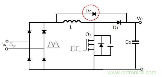 功率因素校正電路PFC電感旁路二極管的作用 功率因素校正電路PFC電感旁路二極管的作用