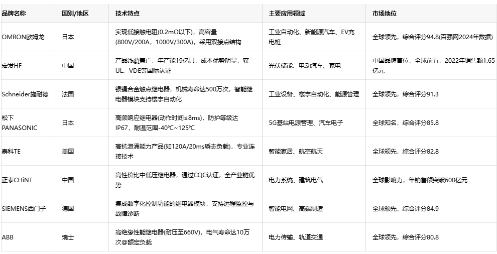 電力繼電器技術全景：原理、選型與品牌戰略