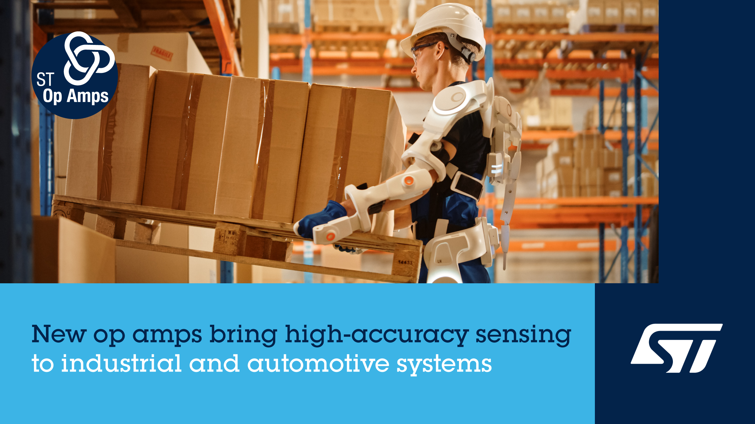 意法半導體運算放大器低失調，零溫漂，寬增益帶寬，提高測量準確度