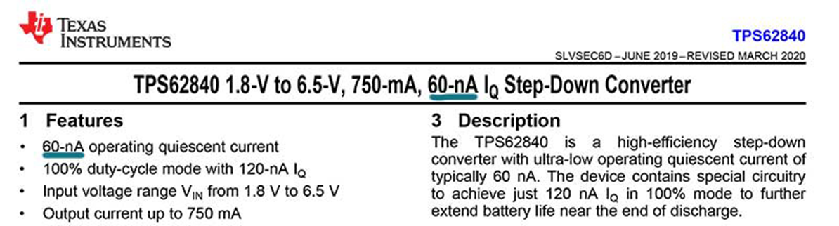 了解 3 種靜態電流 (IQ) 的規格