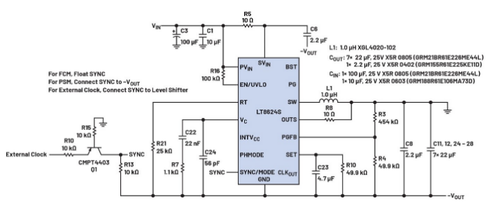 噪聲敏感負(fù)電壓軌有救了！反相降壓 - 升壓方案登場(chǎng)