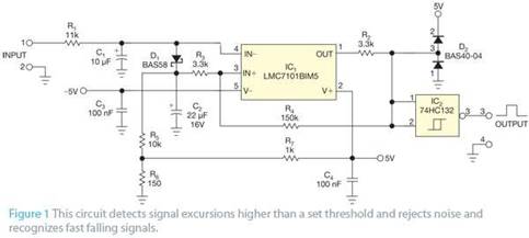 電路檢測快速下降的信號并抑制噪聲 電路檢測快速下降的信號并抑制噪聲